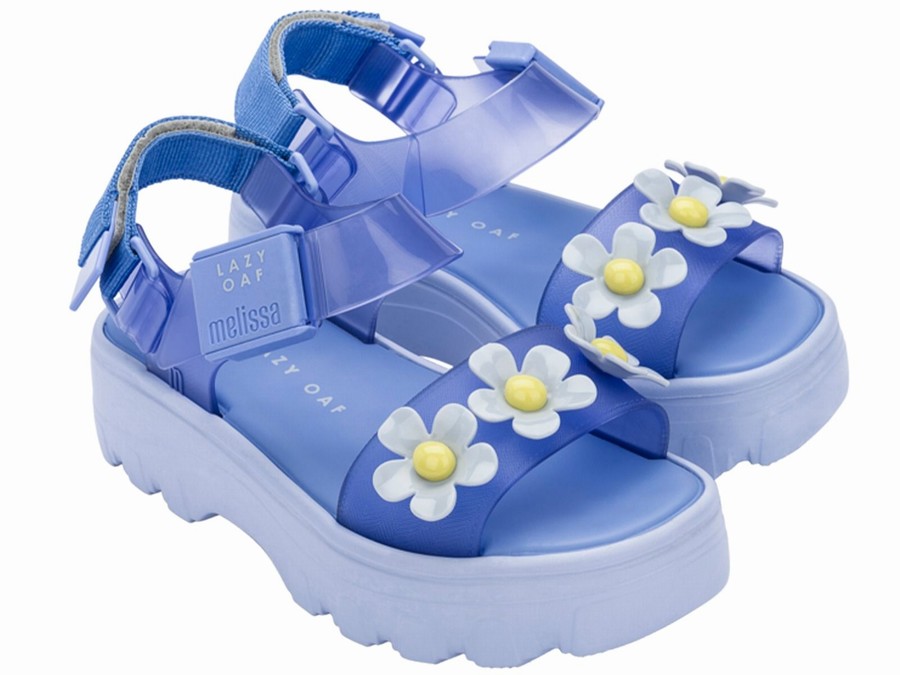Sandalias Melissa Lazy Oaf Kick Off Cloud Bloom Mujer - Azules - Argentina FMZ-340716